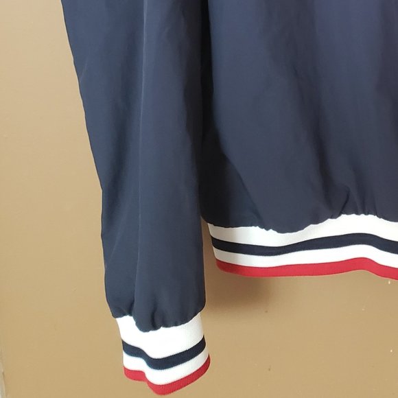 Tommy Hilger Blue Bomber Jacket Size Large - Gently Used - Picture 3 of 6